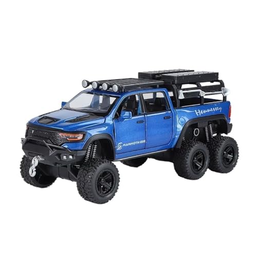 XGFFBAGB 1:32 Für Tyrannosaurus Off Road Pickup SUV Legierung Diecast Modell Auto Spielzeug Sammlerstücke Geschenk(Blu,with Box) von XGFFBAGB