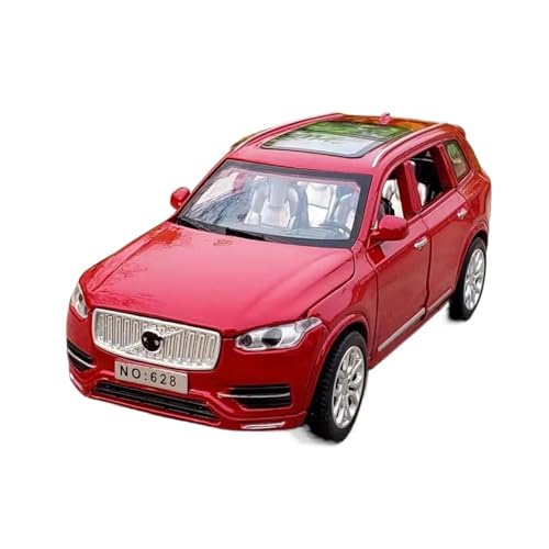 XGFFBAGB 1:32 Für Volvo XC90 Diecast Autos Modell Spielzeug Zu Öffnenden Türen Pull Back Auto Spielzeug(Rosso,with Box) von XGFFBAGB