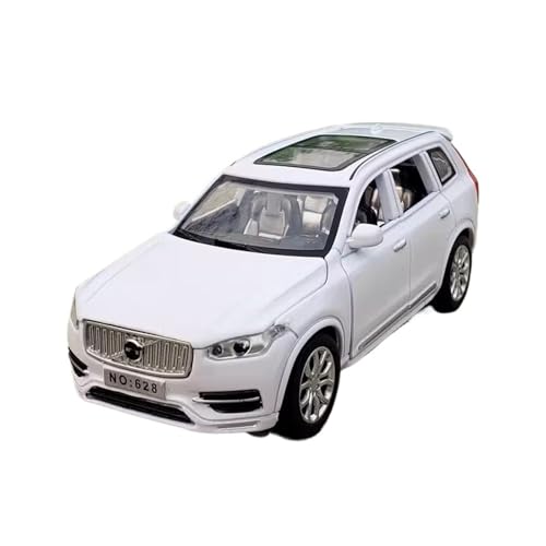 XGFFBAGB 1:32 Für Volvo XC90 Diecast Autos Modell Spielzeug Zu Öffnenden Türen Pull Back Auto Spielzeug(White,with Box) von XGFFBAGB