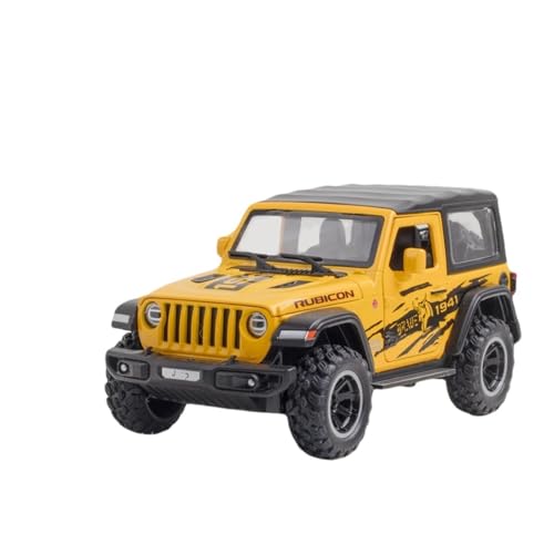 XGFFBAGB 1:32 Für Wrangler Rubicon Diecast Legierung Modell Auto Metall Fahrzeug Off-Road Sammler Geschenk Spielzeug(Yellow,No Box) von XGFFBAGB