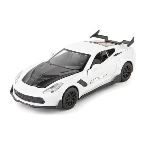 XGFFBAGB 1:32 Für Z06 Legierung Sport Auto Modell Gießt Druck Metall Spielzeug Fahrzeuge Sound Licht Sammlung Geschenk(White,No Box) von XGFFBAGB