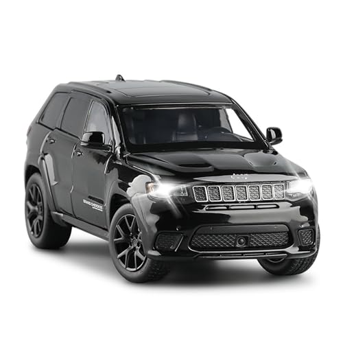 XGFFBAGB Diecast 1:32 Legierung Modell Auto Für Grand Cherokee SUV Metall Fahrzeug Sammlung Geschenke Spielzeug(Black,with Box) von XGFFBAGB