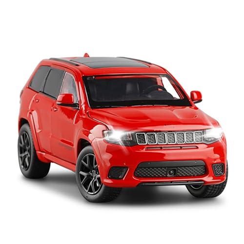 XGFFBAGB Diecast 1:32 Legierung Modell Auto Für Grand Cherokee SUV Metall Fahrzeug Sammlung Geschenke Spielzeug(Rosso,with Box) von XGFFBAGB