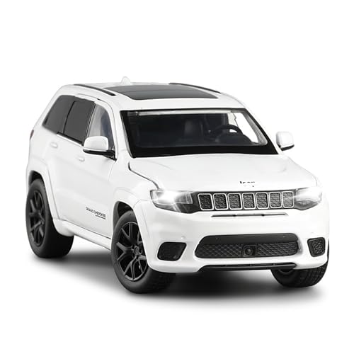 XGFFBAGB Diecast 1:32 Legierung Modell Auto Für Grand Cherokee SUV Metall Fahrzeug Sammlung Geschenke Spielzeug(White,with Box) von XGFFBAGB