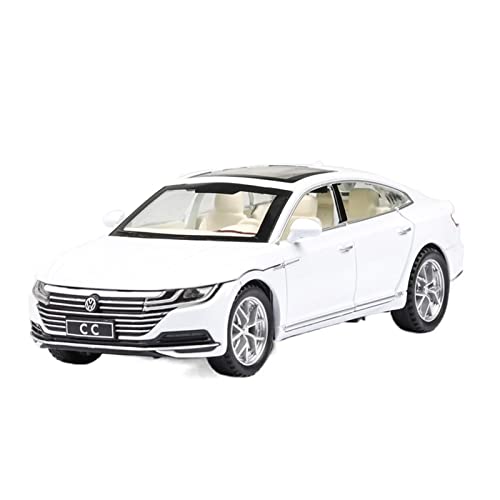 XGFFBAGB Für CC 1:32 Maßstab Metalllegierung Druckguss Automodell Spielzeugfahrzeug Mit Lichtern Sound Pull Back 6 Türen Können Geöffnet Werden Geschenke(White,with Box) von XGFFBAGB