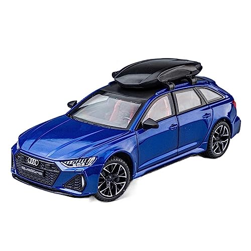 XGFFBAGB Für RS6 Quattro 1:24 Kombi Legierung Modell Auto Druckguss Metall Casting Sound Und Licht Spielzeug(Blu,No Box) von XGFFBAGB