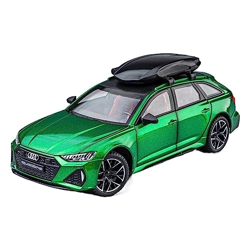 XGFFBAGB Für RS6 Quattro 1:24 Kombi Legierung Modell Auto Druckguss Metall Casting Sound Und Licht Spielzeug(Green,No Box) von XGFFBAGB