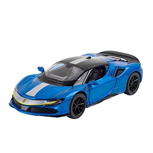 XGFFBAGB Für SF90 1:32 Diecast Legierung Auto Modell Metall Fahrzeug Sammlung Geschenke Spielzeug(Blu,No Box) von XGFFBAGB