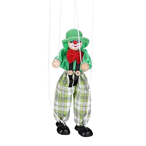 Marionette Holz Clown Puppe Eltern-Kind Steuerbar Robust Puppet für Kinder Hängend Deko Lustig Clownpuppe Pull String Halloweendeko Weihnachten Halloween Geburtstag Kindergeschenke von XGOPTS