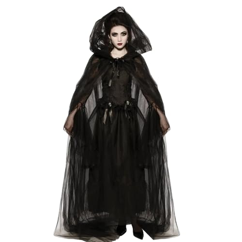 XGOPTS Halloween Vampir Umhang 160cm Tüllumhang mit Kapuze Halloween Kostüm Dracula Cape Schwarz Kapuzenumhang Erwachsene Halloween Cosplay Kostüm Schwarz XGOPTS Halloween Vampir Umhang 160cm Tüllumhang mit Kapuze Halloween Kostüm Dracula Cape Schwarz Kapuzenumhang Erwachsene Halloween Cosplay Kostüm Schwarz von XGOPTS