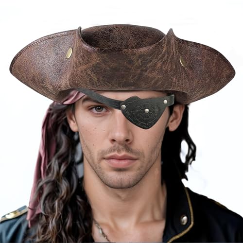 XGOPTS Piraten Augenklappe Mittelalterliche Augenmaske Vintage Faux Leder Pirate Augenklappe Schädel Karibik Kapitän Augenmaske für Halloween Party Weihnachten Schwarz XGOPTS Piraten Augenklappe Mittelalterliche Augenmaske Vintage Faux Leder Pirate Augenklappe Schädel Karibik Kapitän Augenmaske für Halloween Party Weihnachten Schwarz von XGOPTS