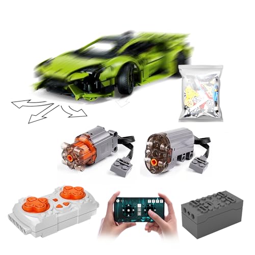 XGREPACK Fernbedienung Motor Kit für Lego Lamborghini Huracán Tecnica 42161 Auto Kit Motor MOC Set (Nicht enthalten Die Auto Sets) (Motor) von XGREPACK