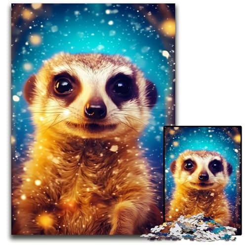 1000-teiliges Erdmännchen-Flaschenpuzzle für Erwachsene, Denkspiel, interaktives Familienspiel, geeignet für Kinder ab 14 Jahren, 26 x 38 cm von XHAXING