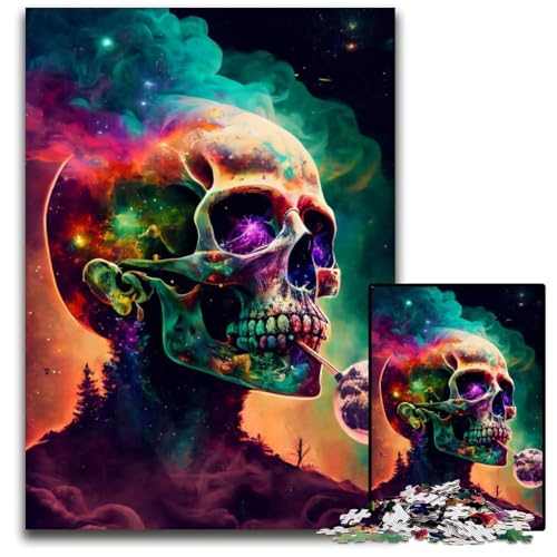1000-teiliges Psycho-Skull-Puzzle für Erwachsene, Denkspiel, interaktives Familienspiel, geeignet für Kinder ab 14 Jahren, 50x75cm 1000-teiliges Psycho-Skull-Puzzle für Erwachsene, Denkspiel, interaktives Familienspiel, geeignet für Kinder ab 14 Jahren, 50x75cm von XHAXING