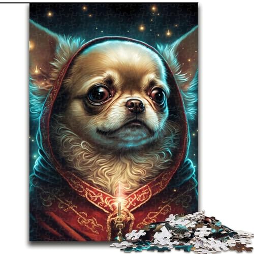 1000-teiliges Puzzle, Chihuahua-Hundepuzzle aus Pappe, Geburtstage, Weihnachten, Halloween, Thanksgiving, Ostern, 1000 Teile(26x38cm) von XHAXING
