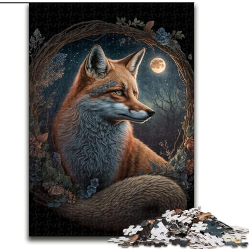 1000-teiliges Puzzle, Fuchs-Puzzle aus Holz, Geburtstage, Weihnachten, Halloween, Thanksgiving, Ostern, 1000 Stück(50x75cm) von XHAXING