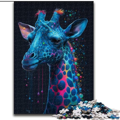 1000-teiliges Puzzle, Giraffen-Puzzle aus Holz, Geburtstage, Weihnachten, Halloween, Erntedankfest, Ostern, 1000 Stück(50x75cm) von XHAXING