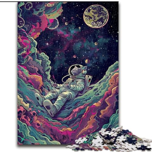 1000-teiliges Puzzle, Musik-Astronauten-Puzzle aus Pappe, entspannende Unterhaltung, Heimdekoration, 1000 Teile(26x38cm) von XHAXING