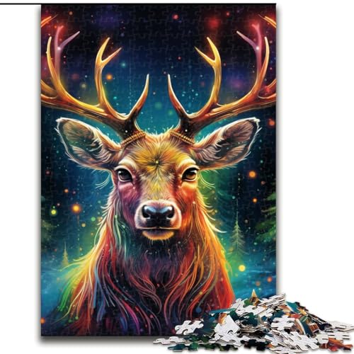1000-teiliges Puzzle, Tier-Rentier-Puzzle aus Pappe, Geburtstage, Weihnachten, Halloween, Erntedankfest, Ostern, 1000 Teile(26x38cm) von XHAXING