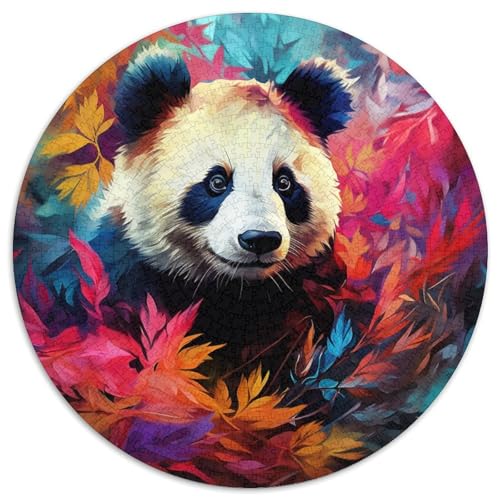 1000-teiliges Puzzle, farbenfroher Kunst-Panda, 1000-teiliges Puzzle für Erwachsene, anspruchsvolles Denkspiel, Familienaktivität, Heimdekoration, (Größe 67,5 x 67,5 cm) von XHAXING