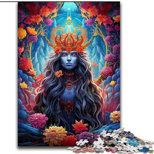 1000-teiliges Puzzle, farbenfrohes Puzzle mit mystischer Figur aus Holz, perfekt für Familienspaß, Partyspiele, Gastgeschenke für Geburtstagsfeiern, 1000 Teile(50x75cm) von XHAXING