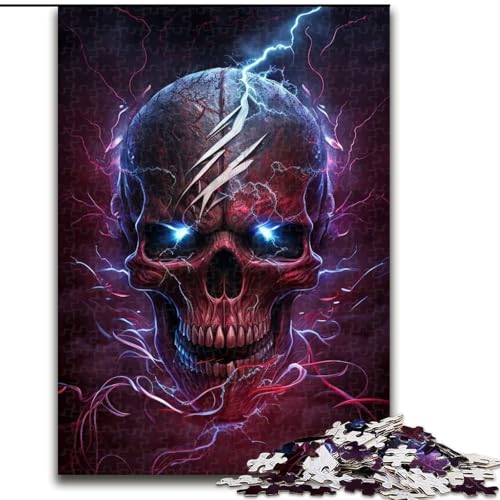 1000-teiliges Puzzle, wunderschönes Totenkopf-Puzzle aus Pappe, Geburtstage, Weihnachten, Halloween, Thanksgiving, Ostern, 1000 Teile(26x38cm) von XHAXING