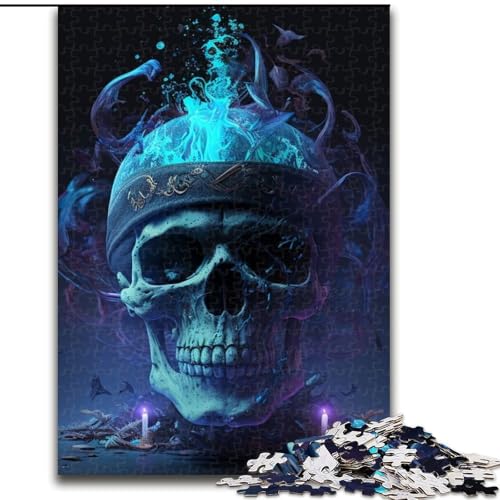 1000-teiliges Puzzle, wunderschönes Totenkopf-Puzzle aus Pappe, Geburtstage, Weihnachten, Halloween, Thanksgiving, Ostern, 1000 Teile(26x38cm) von XHAXING