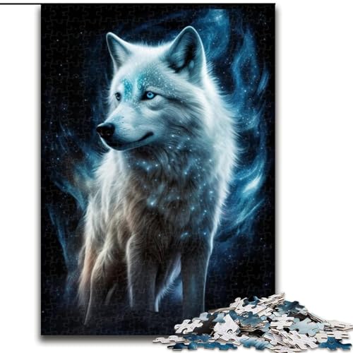 1000-teiliges Puzzle, wunderschönes Wolf-Puzzle aus Holz, Geburtstage, Weihnachten, Halloween, Thanksgiving, Ostern, 1000 Stück(50x75cm) von XHAXING