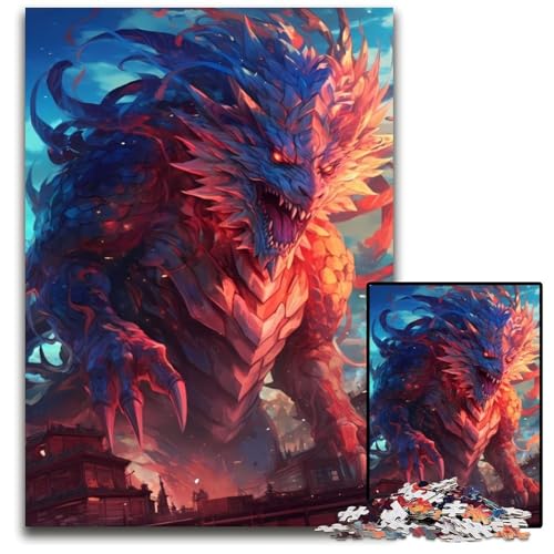 1000-teiliges Puzzle „Dragon Monster Fury“ für Erwachsene, Denksportspiel, interaktives Familienspiel, geeignet für Kinder ab 14 Jahren, 26x38cm 1000-teiliges Puzzle „Dragon Monster Fury“ für Erwachsene, Denksportspiel, interaktives Familienspiel, geeignet für Kinder ab 14 Jahren, 26x38cm von XHAXING