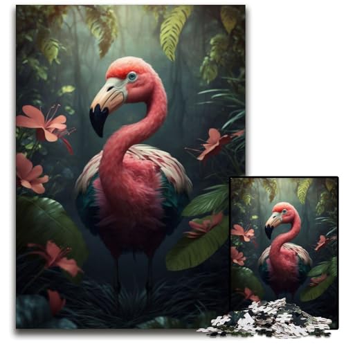 1000-teiliges Puzzle „Flamingo im Dschungelstil“ für Erwachsene, Denksportaufgabe, interaktives Familienspiel, geeignet für Kinder ab 14 Jahren, 26x38cm 1000-teiliges Puzzle „Flamingo im Dschungelstil“ für Erwachsene, Denksportaufgabe, interaktives Familienspiel, geeignet für Kinder ab 14 Jahren, 26x38cm von XHAXING