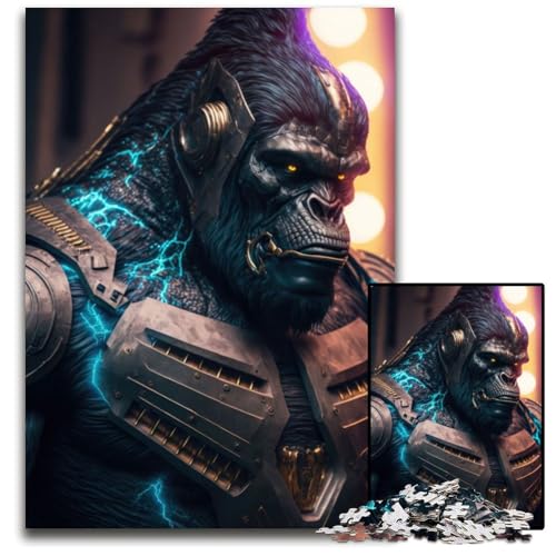 1000-teiliges Puzzle „Future Gorilla“ für Erwachsene, Denksportspiel, interaktives Familienspiel, geeignet für Kinder ab 14 Jahren, 50x75cm 1000-teiliges Puzzle „Future Gorilla“ für Erwachsene, Denksportspiel, interaktives Familienspiel, geeignet für Kinder ab 14 Jahren, 50x75cm von XHAXING
