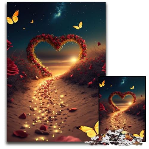 1000-teiliges Puzzle „Herz am Strand“ für Erwachsene, Denksportspiel, interaktives Familienspiel, geeignet für Kinder ab 14 Jahren, 50x75cm 1000-teiliges Puzzle „Herz am Strand“ für Erwachsene, Denksportspiel, interaktives Familienspiel, geeignet für Kinder ab 14 Jahren, 50x75cm von XHAXING