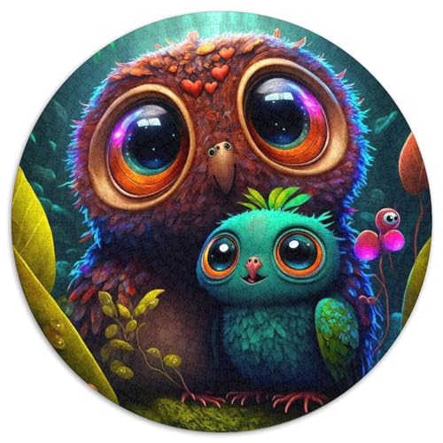1000-teiliges Puzzle „Insektenbaby“, runde Papppuzzles, Denkspiel, interaktives Familienspiel, geeignet für Kinder ab 14 Jahren (67,5 x 67,5 cm) von XHAXING