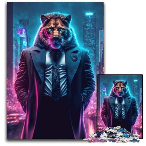 1000-teiliges Puzzle „Inspector Leon“ für Erwachsene, Denksportaufgabe, interaktives Familienspiel, geeignet für Kinder ab 14 Jahren, 26x38cm von XHAXING