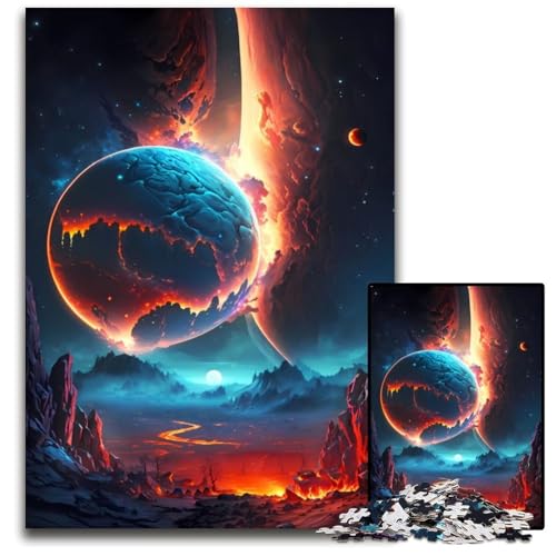 1000-teiliges Puzzle „Lava Planet Cosmos“ für Erwachsene, Denksportspiel, interaktives Familienspiel, geeignet für Kinder ab 14 Jahren, 26x38cm 1000-teiliges Puzzle „Lava Planet Cosmos“ für Erwachsene, Denksportspiel, interaktives Familienspiel, geeignet für Kinder ab 14 Jahren, 26x38cm von XHAXING