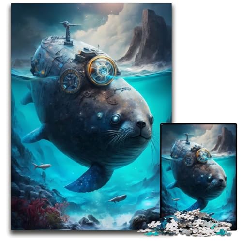 1000-teiliges Puzzle „Seal Supernatural“ für Erwachsene, Denkspiel, interaktives Familienspiel, geeignet für Kinder ab 14 Jahren, 50x75cm 1000-teiliges Puzzle „Seal Supernatural“ für Erwachsene, Denkspiel, interaktives Familienspiel, geeignet für Kinder ab 14 Jahren, 50x75cm von XHAXING