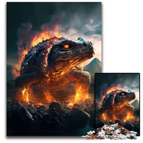 1000-teiliges Puzzle „Turle Fire“ für Erwachsene, Denkspiel, interaktives Familienspiel, geeignet für Kinder ab 14 Jahren, 50x75cm von XHAXING