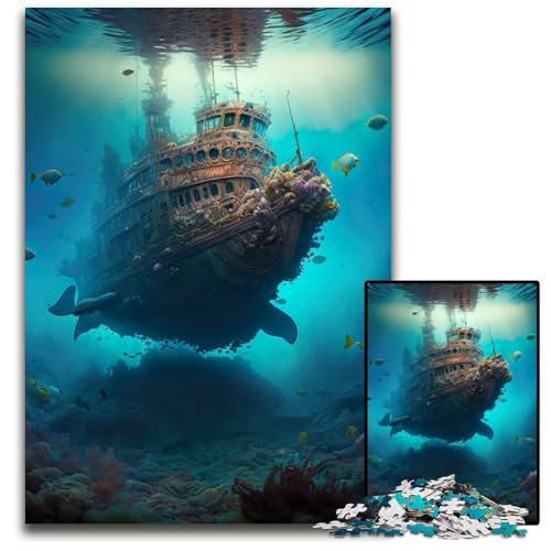 1000-teiliges Puzzle „Unterwasserwelt“ für Erwachsene, Denksportaufgabe, interaktives Familienspiel, geeignet für Kinder ab 14 Jahren, 26x38cm 1000-teiliges Puzzle „Unterwasserwelt“ für Erwachsene, Denksportaufgabe, interaktives Familienspiel, geeignet für Kinder ab 14 Jahren, 26x38cm von XHAXING