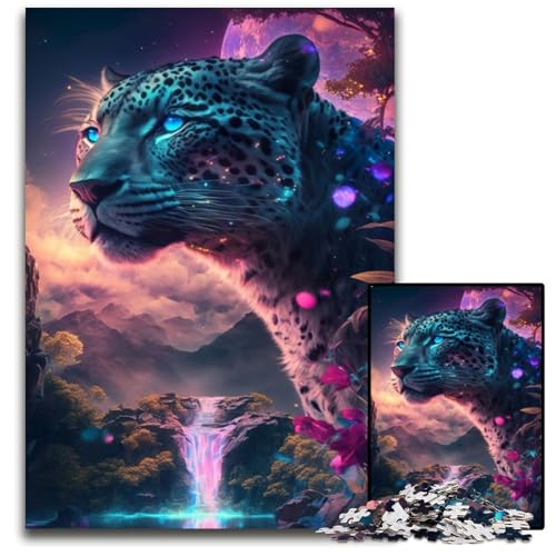 1000-teiliges Puzzle „Wasserfall-Jaguar“, Holzpuzzle für Erwachsene, Spielgeschenk für Erwachsene, interaktives Familienspiel, Gehirn-Herausforderung, Geschenk, 50x75cm 1000-teiliges Puzzle „Wasserfall-Jaguar“, Holzpuzzle für Erwachsene, Spielgeschenk für Erwachsene, interaktives Familienspiel, Gehirn-Herausforderung, Geschenk, 50x75cm von XHAXING