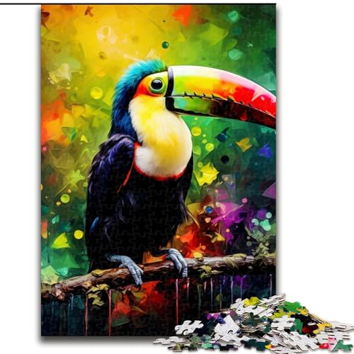 1000-teiliges Puzzle Art Toucans aus Pappe, mit interaktivem Familienspiel, Kinder ab 14 Jahren, 1000 Teile(26x38cm) von XHAXING