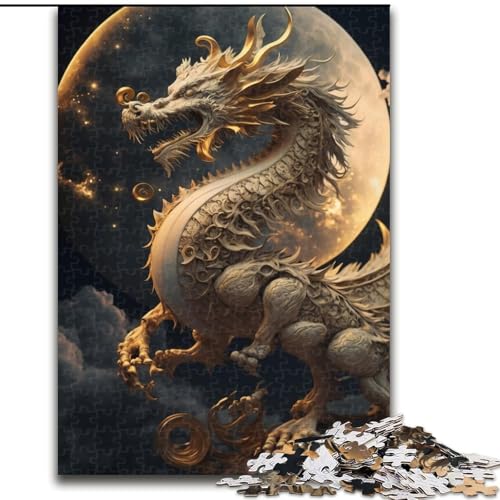 1000-teiliges Puzzle Brave Dragon, aus Pappe, mit interaktivem Familienspiel, Kinder ab 14 Jahren, 1000 Teile(26x38cm) von XHAXING
