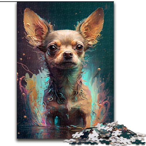 1000-teiliges Puzzle Chihuahua-Puzzle aus Pappe, Geburtstage, Weihnachten, Halloween, Thanksgiving, Ostern, 1000 Teile(26x38cm) von XHAXING