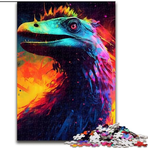 1000-teiliges Puzzle Coelophysis-Dinosaurier. Aus Pappe, mit interaktivem Familienspiel, Kinder ab 14 Jahren. 1000 Teile(26x38cm) von XHAXING