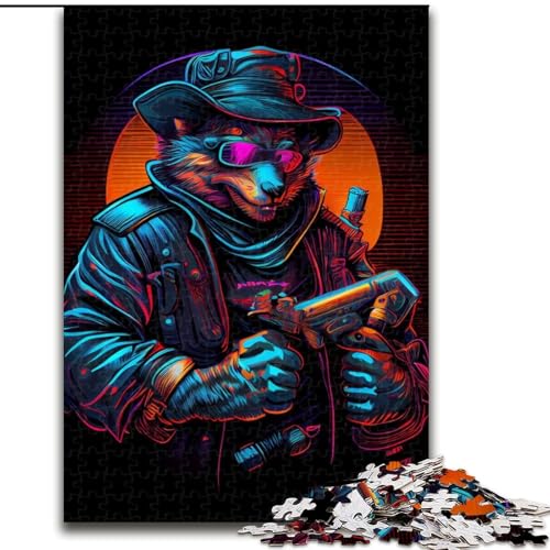 1000-teiliges Puzzle Cooles Bären-Puzzle aus Pappe, Geburtstage, Weihnachten, Halloween, Thanksgiving, Ostern, 1000 Teile(26x38cm) von XHAXING