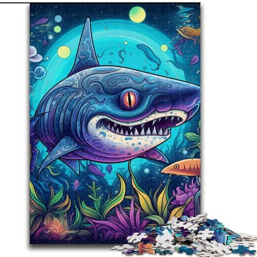 1000-teiliges Puzzle Deep Floral Monster aus Pappe, mit interaktivem Familienspiel, Kinder ab 14 Jahren, 1000 Teile(26x38cm) von XHAXING