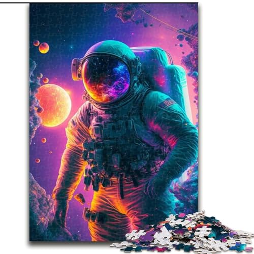 1000-teiliges Puzzle Fantasy-Astronauten-Puzzle aus Holz, anspruchsvolles DIY-Denkspiel, interaktives Familienspiel 1000 Teile(50x75cm) von XHAXING