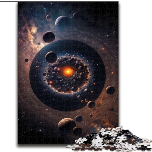 1000-teiliges Puzzle Farben des Weltraumplaneten aus Pappe, zum Entspannen und Herausfordern, farbenfrohe Kunst zur Heimdekoration, Freunde, 1000 Teile(26x38cm) von XHAXING