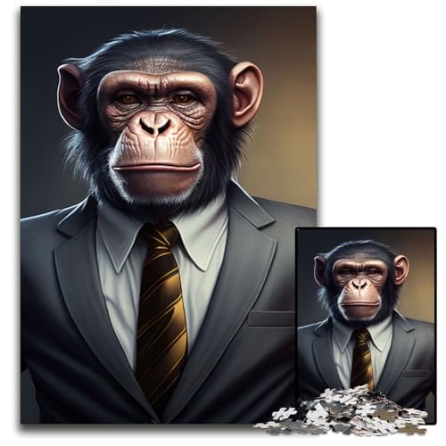 1000-teiliges Puzzle-Geschenk, Affenanzug, Tier-Puzzle, anspruchsvolles Denkspiel für Teenager, 50x75cm 1000-teiliges Puzzle-Geschenk, Affenanzug, Tier-Puzzle, anspruchsvolles Denkspiel für Teenager, 50x75cm von XHAXING