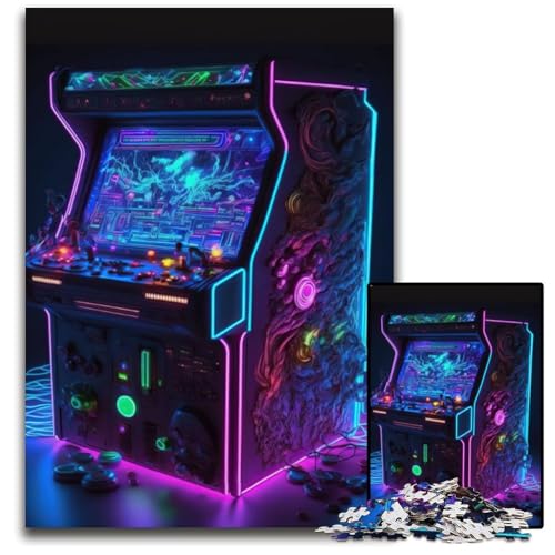 1000-teiliges Puzzle-Geschenk, Neon-Spiel, Papp-Puzzle für Erwachsene, Familie und Freunde, geeignet für Kinder ab 14 Jahren, 26x38cm 1000-teiliges Puzzle-Geschenk, Neon-Spiel, Papp-Puzzle für Erwachsene, Familie und Freunde, geeignet für Kinder ab 14 Jahren, 26x38cm von XHAXING