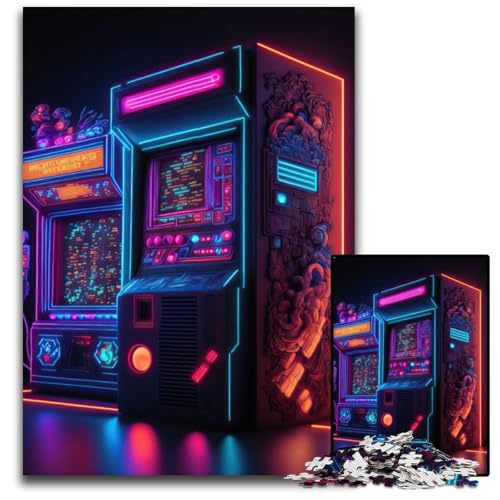 1000-teiliges Puzzle-Geschenk, Neon-Spiel, anspruchsvolles Puzzle, Denksportspiel für Teenager, 50x75cm von XHAXING